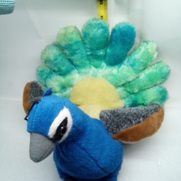 Wild Republic Peacock Bird Plush Stuffed Animal Colorful 12 Inch 2014. - Picture 6 of 12